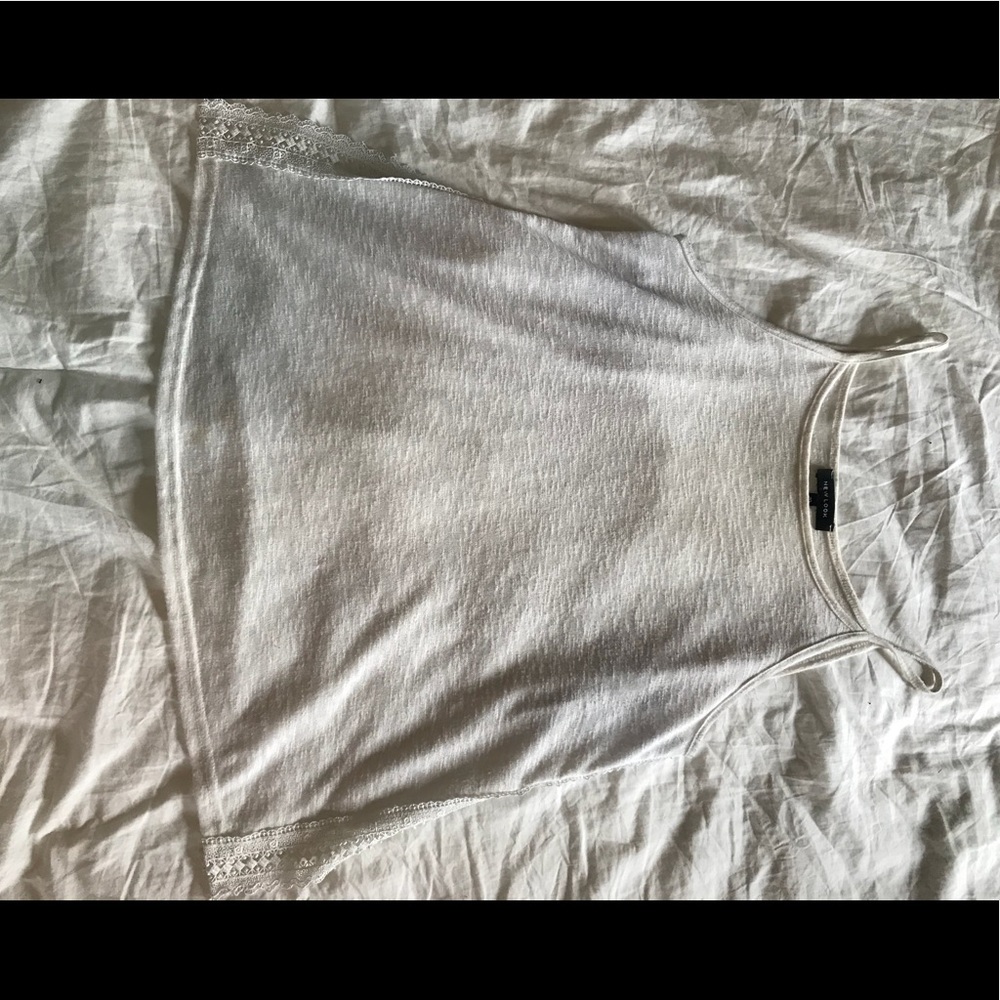 White slit side new look tank